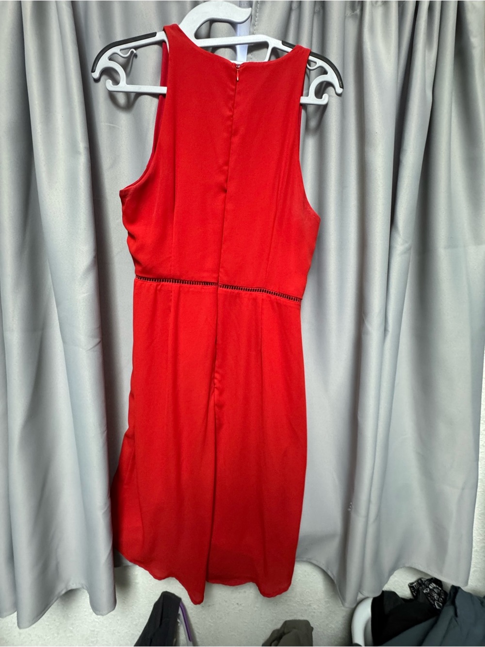 Red Sleeveless Women's Dress - Classic A-Line